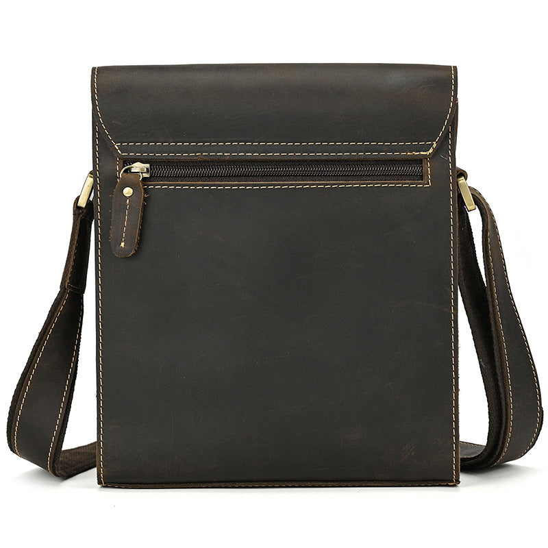 Men's Leather Crazy Horse First Layer Cowhide Shoulder Bags