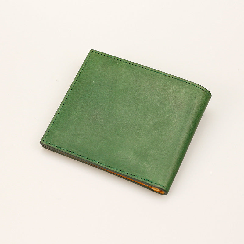 Leather Business Multiple Slots Certificate Short Banknote Coin Purses
