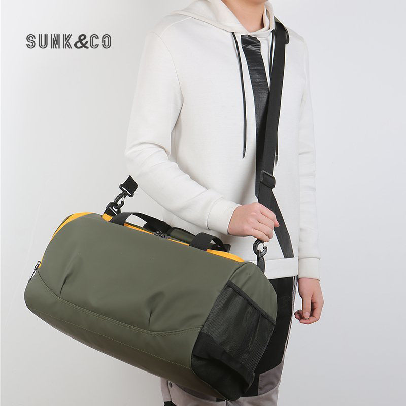 Men's Derm Large Capacity Dry Wet Separation Travel Bags