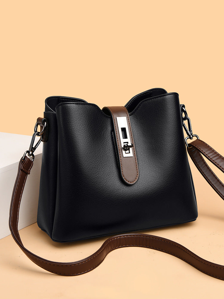 Women's Genuine Leather Fashion Mom Simple Strap Shoulder Bags