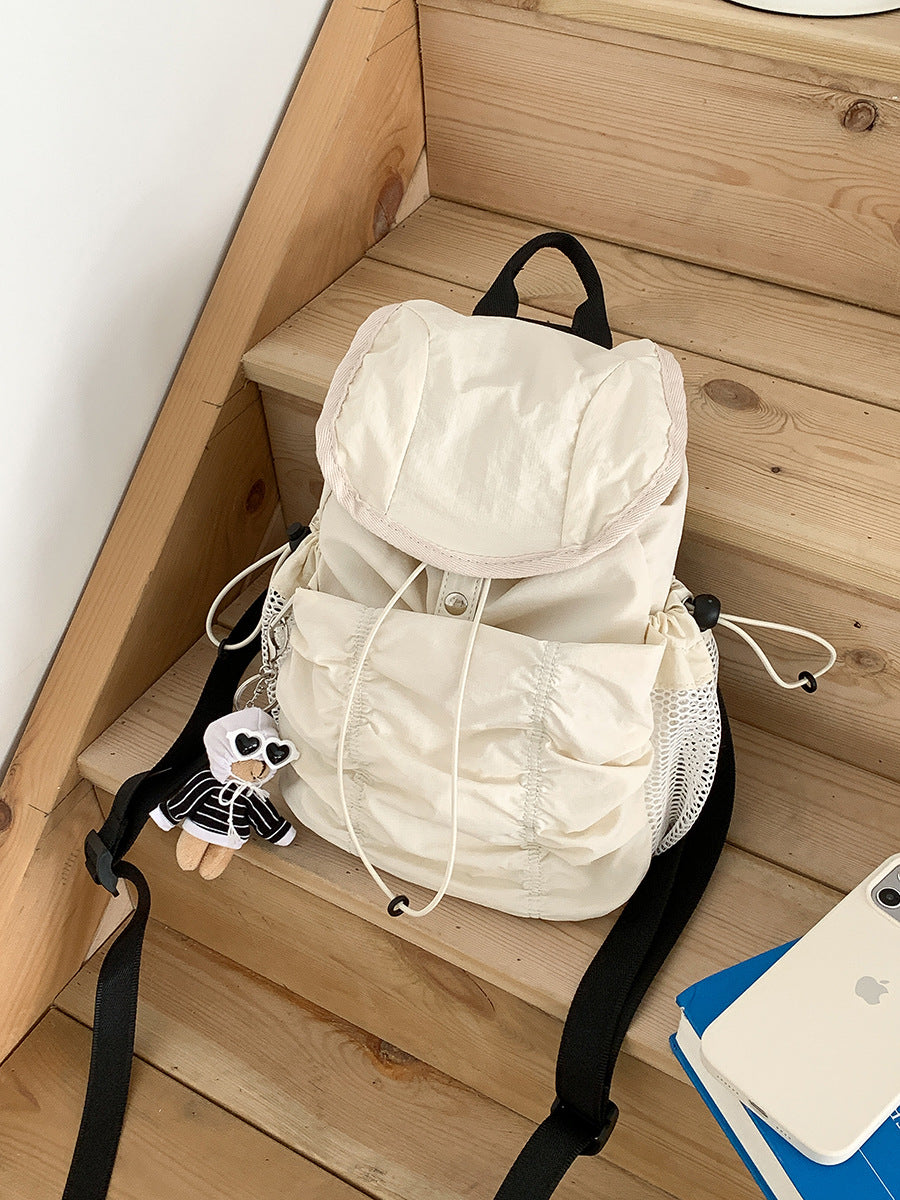 High-grade Flip Magnetic Snap Niche Pleated Backpacks