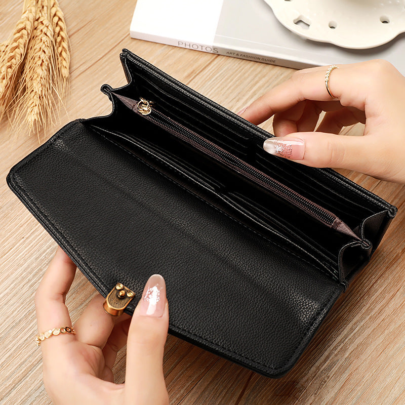 Women's Large Capacity Multifunctional Clutch Zipper Hasp Bags