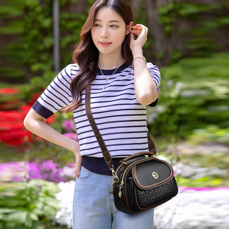 Women's Fashion Contrast Color Versatile Large Capacity Crossbody Bags