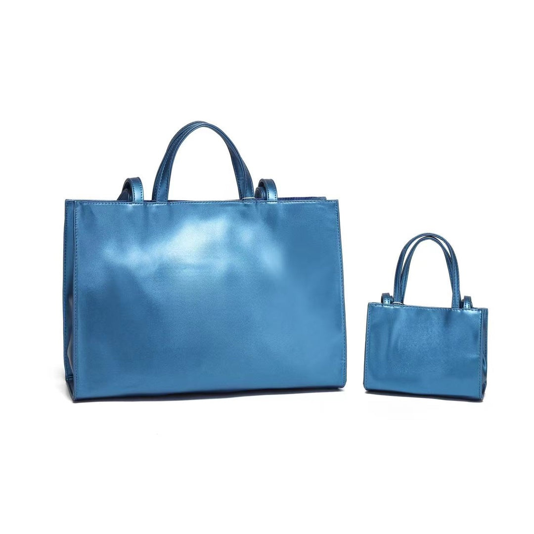 Size Upgraded Fabric Soft Leather Embossed Tote Bags