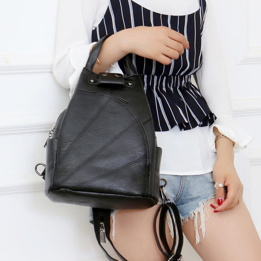 Women's Stylish Versatile Soft Leather Large Capacity Backpacks