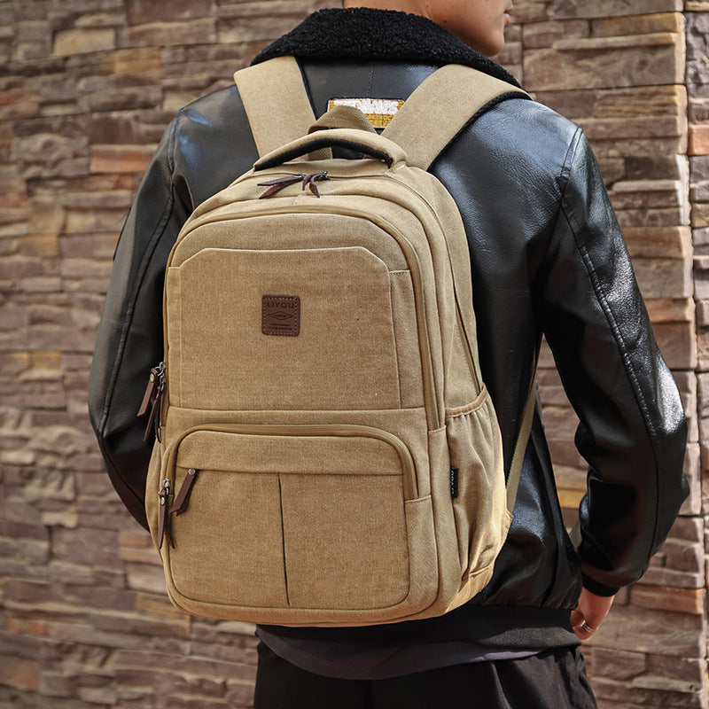Men's Retro Large Capacity Leisure Trendy Canvas Backpacks