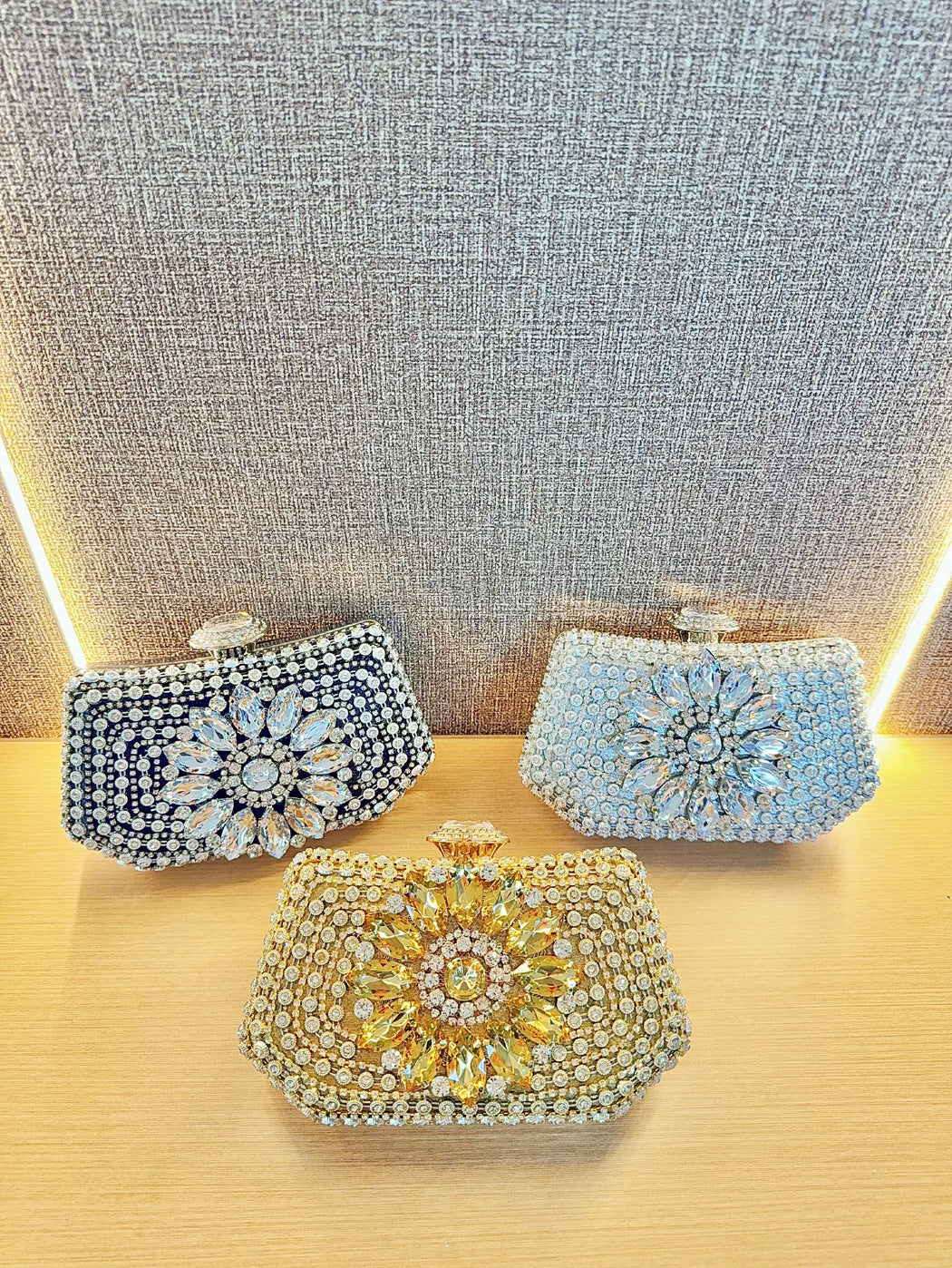 Women's Banquet Full Diamond Clutch Rhinestone Cheongsam Dinner Evening Bags