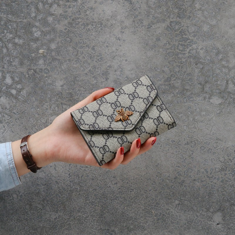 Stylish Women's Simple Short Three-fold Trend Purses