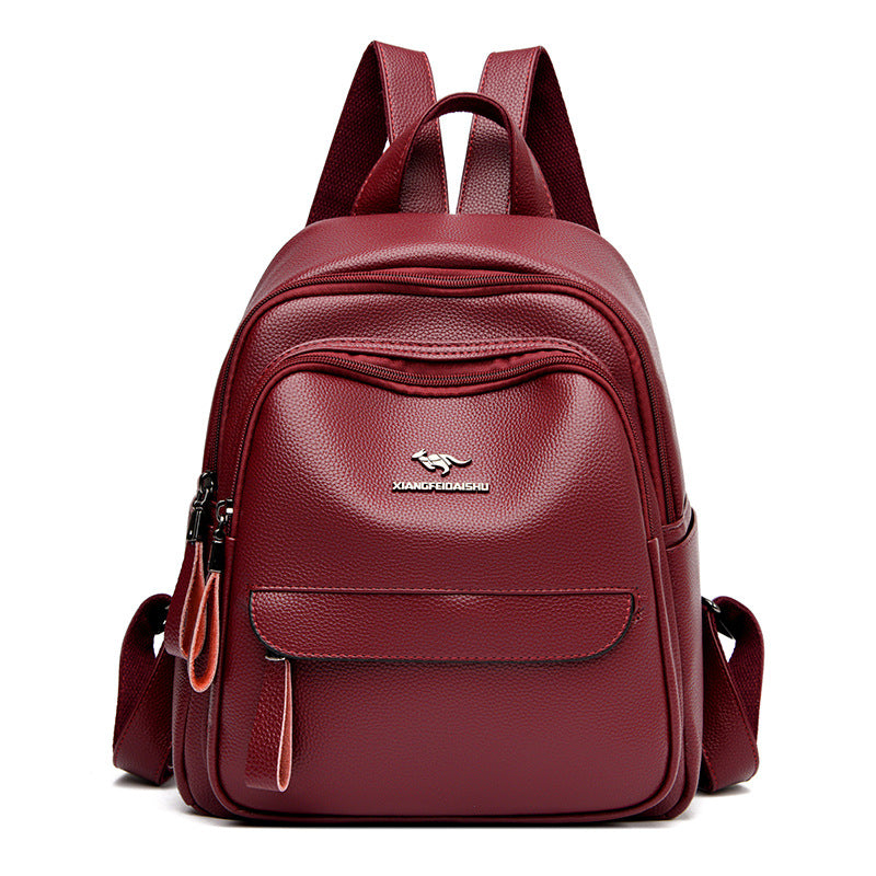 Attractive Women's Slouchy Soft Leather Mom Backpacks
