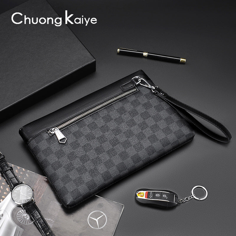 Men's Clutch Leather Fashion Business Envelope Bags