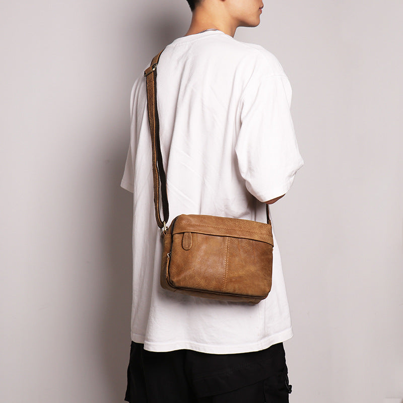 Women's & Men's Retro Fashion Closed Toe Layer Cowhide Bags
