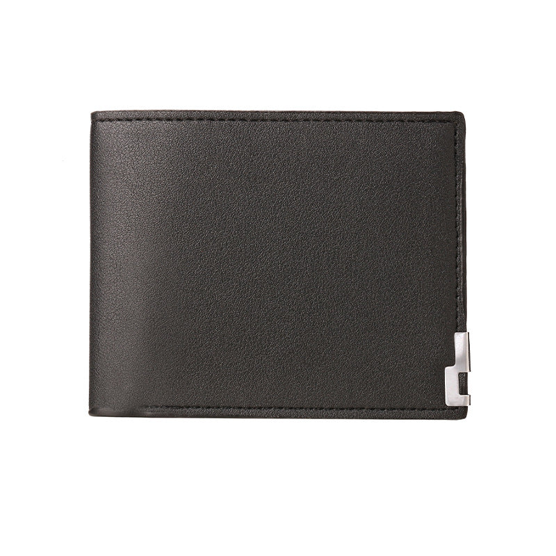 Men's Style Iron Edge Green Horizontal Multi Slots Card Holder