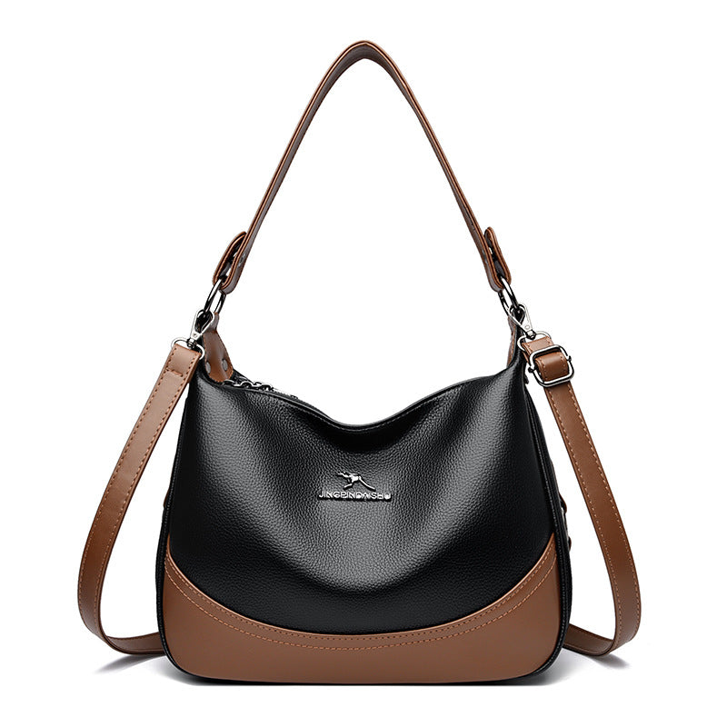 Female Lady Fashion Large Capacity Mom Contrasting Color Bags