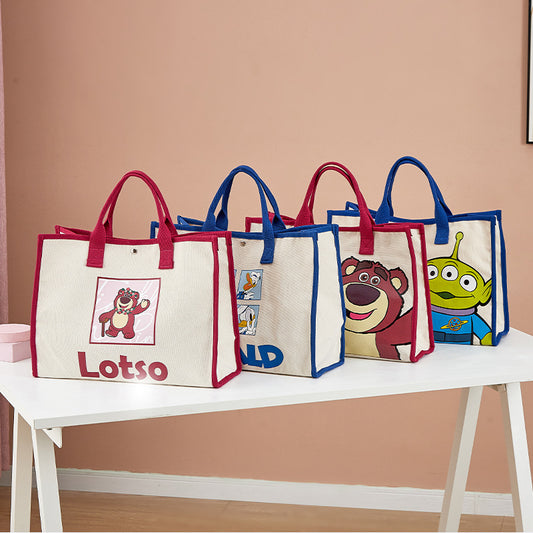Women's Strawberry Bear Dog Teeth Large Capacity Handbags