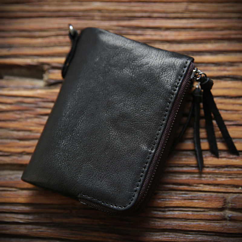 Men's Genuine Leather Korean Fashionable Zipper Hasp Ladies Wallets