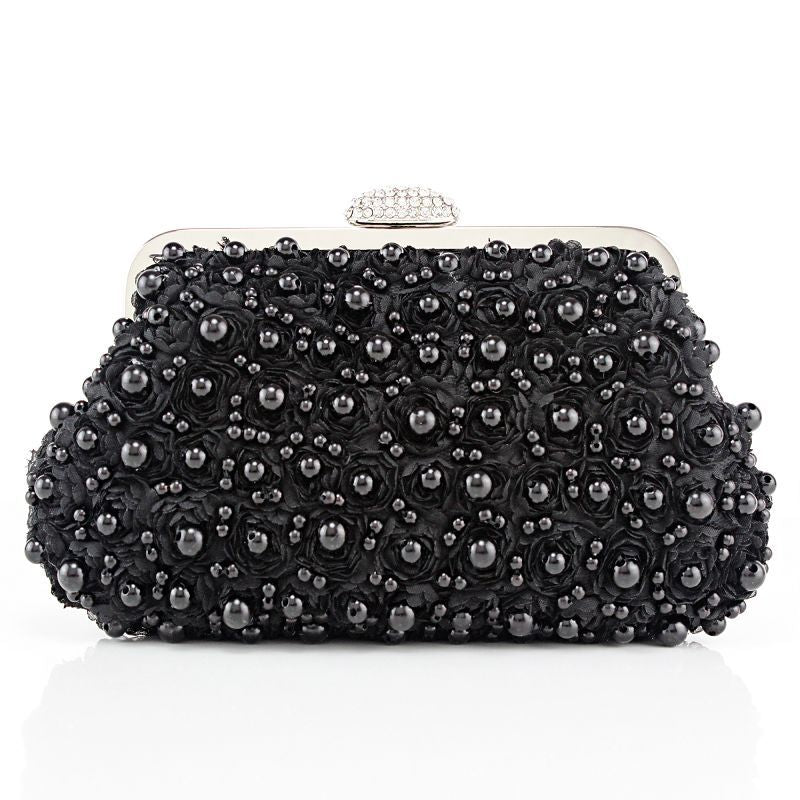 Women's Colorful Moon Dinner Flower Beaded Evening Bags