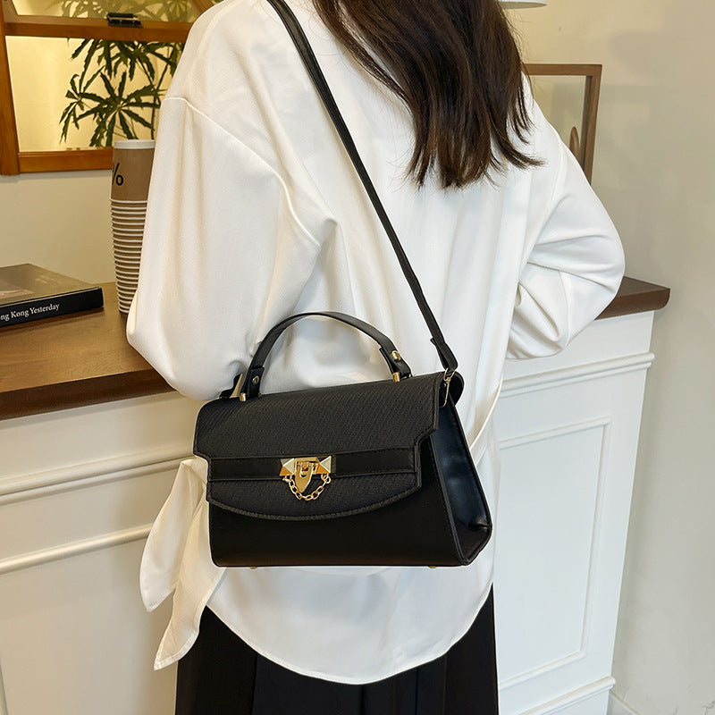 Multicolor Lychee Pattern Large Capacity Simple Fashion Small Square Bags