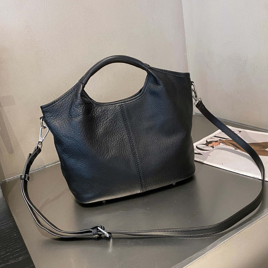 Women's First Layer Cowhide Natural Milled Lady's Bags