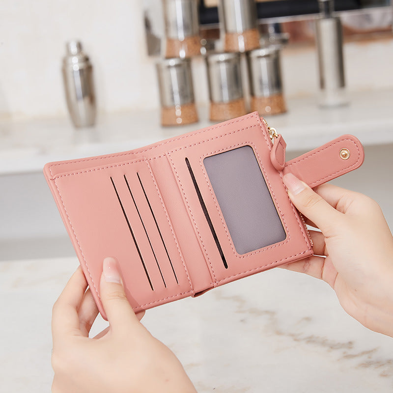 Fresh Crocodile Pattern Korean Short Folding Purses