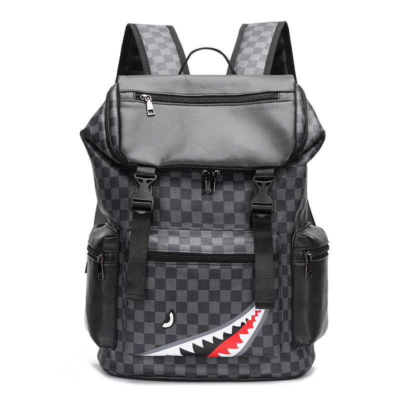 Men's Printed Plaid Fashion Large Capacity Computer Backpacks