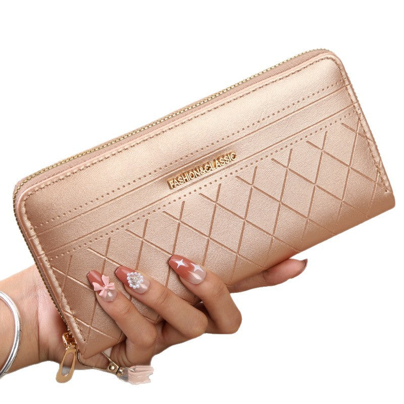 Women's Style Long Large Capacity Plaid Clutch Korean Ladies Wallet