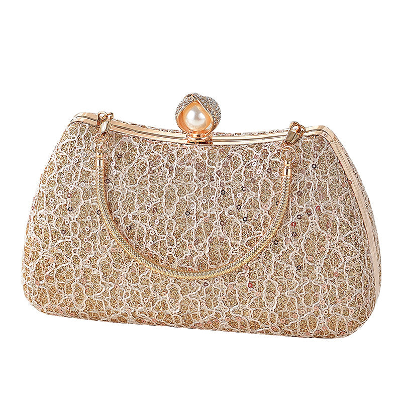 Lace Sequin Ancient Style Hand Cheongsam Handbags