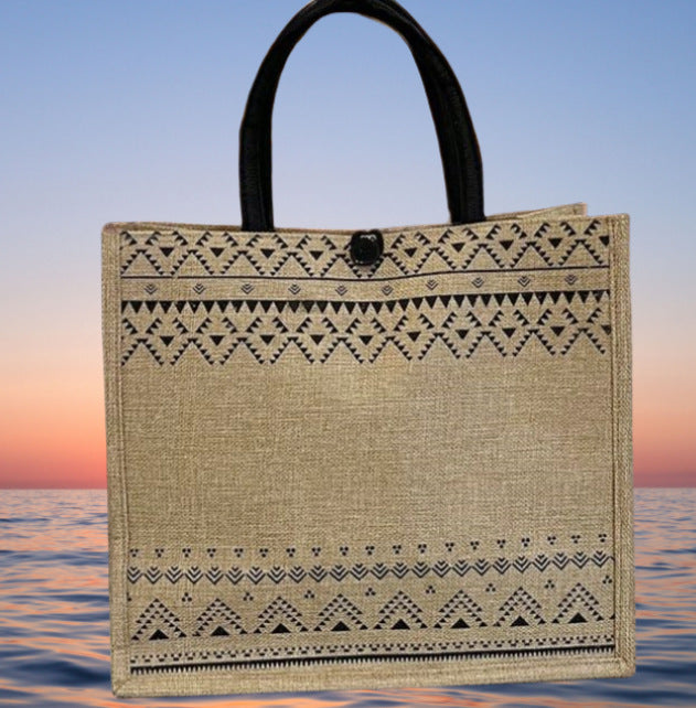 Large Capacity Versatile Summer Linen Fashion Tote Bags