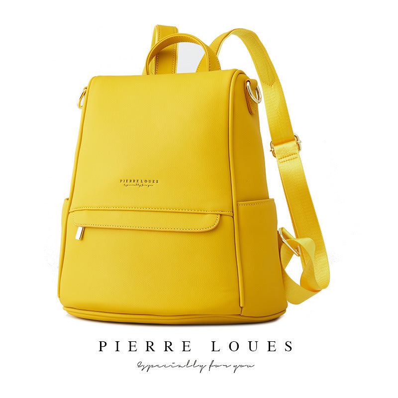Women's Pierre Solid Color Korean Style Simple Backpacks