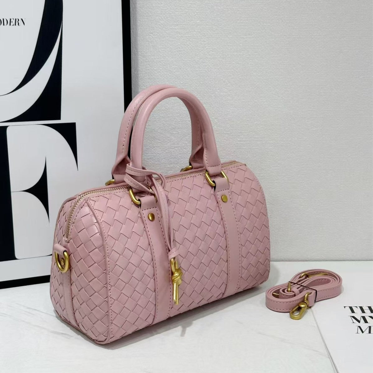 Versatile Women's Large Capacity Hand-woven Business Bags