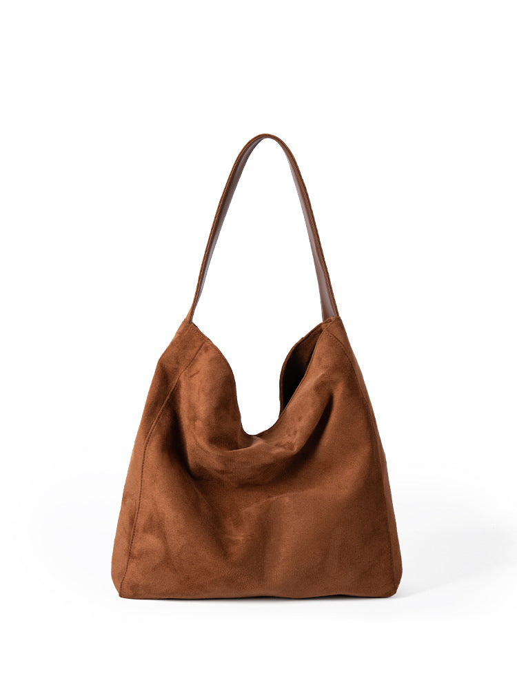 Fashionable Suede Soft Texture Large Capacity Armpit Bags