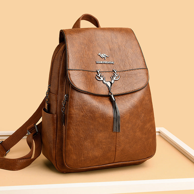 Women's Large Capacity Trendy Elegant Simple College Backpacks