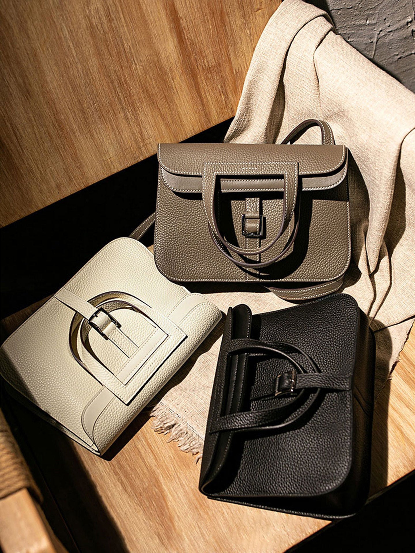 Hazan High Quality First Layer Cowhide Saddle Genuine Leather Bags