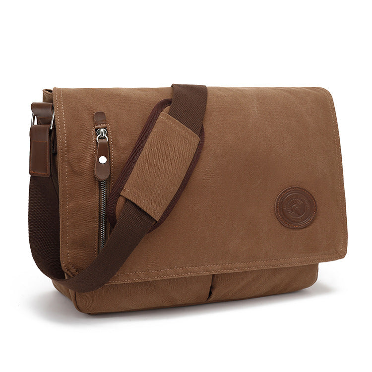 Men's Cotton Canvas Retro Fashion Computer Men's Messenger Bags