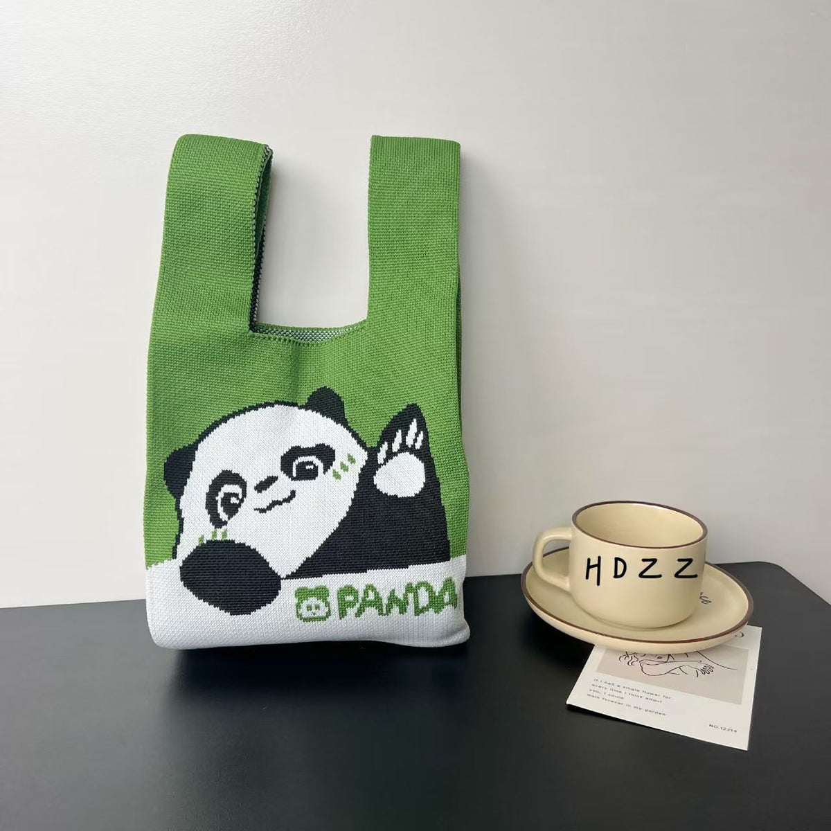 Women's Cute Panda Knitted Gift Niche High-grade Women's Handbag