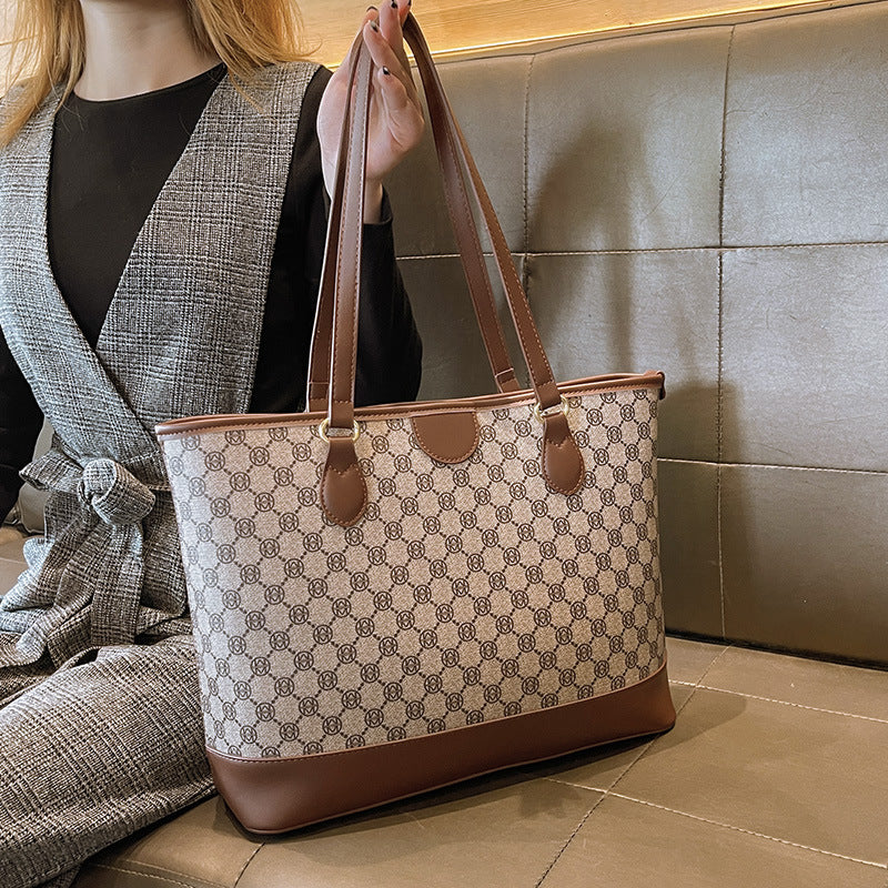 Women's Fashion Retro High Texture Commuter Large Women's Messenger Bag
