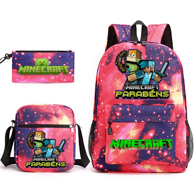 Hot Game My World Creeper Pencil Backpacks