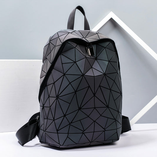 Women's & Men's & Geometric Fashionable Colorful Rhombus Luminous Backpacks