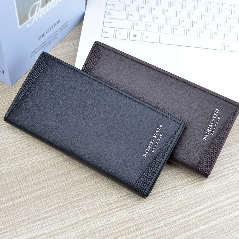 Men's Type Fashion Embossing Vertical Open Suit Large Men's Wallet