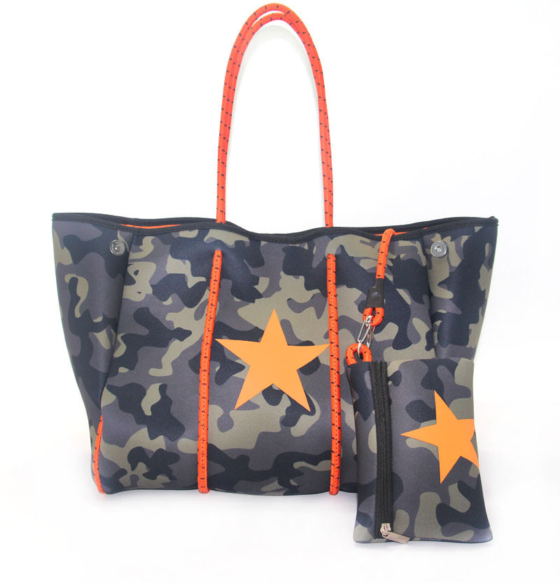 Leopard Print Printed Black Portable Beach Shoulder Bags