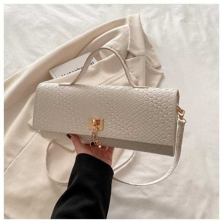 Women's Solid Color Large Capacity Western Style Lock