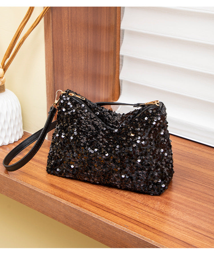 Women's Korean Style Sequined Underarm Dumpling Women's Handbag