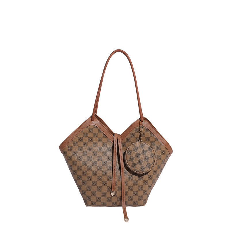Texture Large Capacity Retro Affordable Luxury Fashion Women's Shoulder Bag