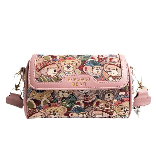 Women's Source Design Cartoon Little Bear Pattern Crossbody Bags