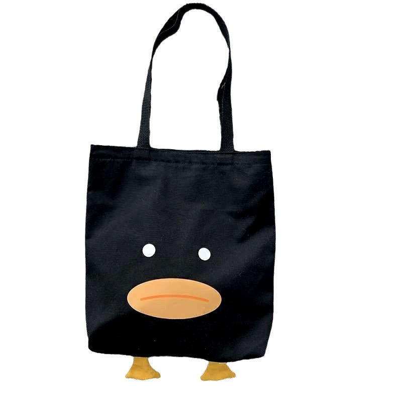 Women's Yellow Duck Canvas Fresh Cute Big Mouth Design Sense Fashion Women's Handbag
