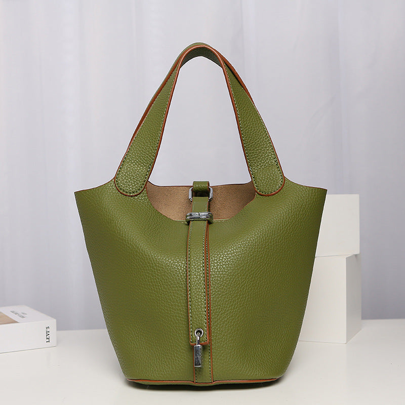 Vegetable Basket Lychee Pattern Female Versatile Handbags