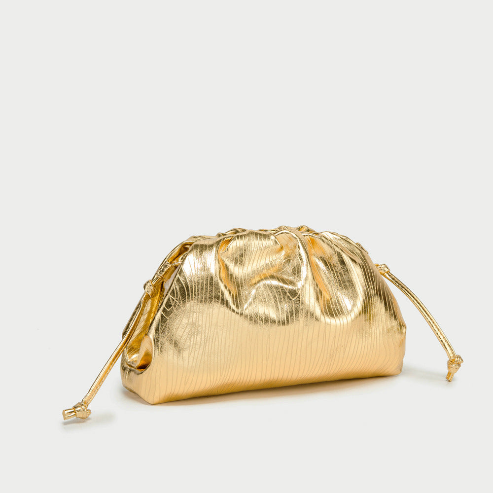 Women's Golden Cloud Large Size Woven Shoulder Bags