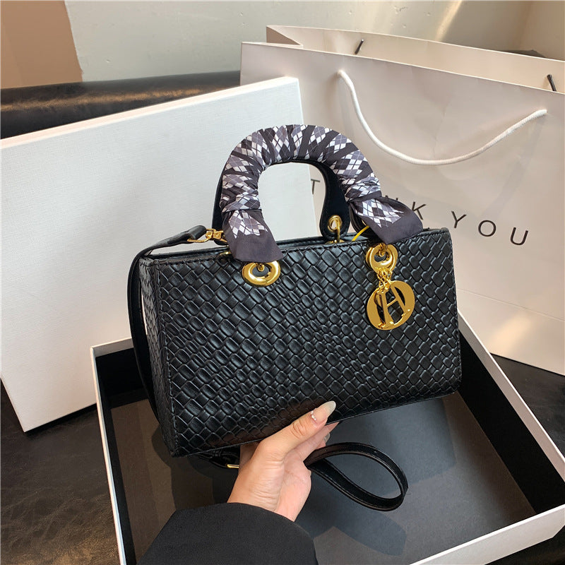 Women's High-grade Silk Scarf Woven Diana Portable Crossbody Bags