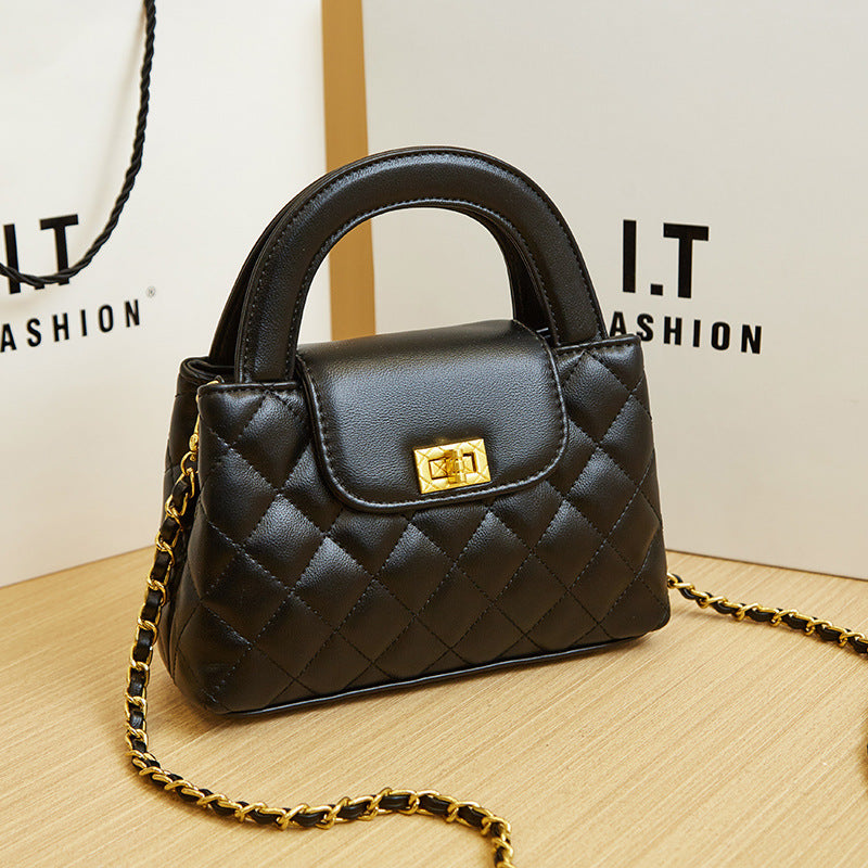 Style Kelly Fashion Genuine Leather Rhombus Women's Messenger Bag