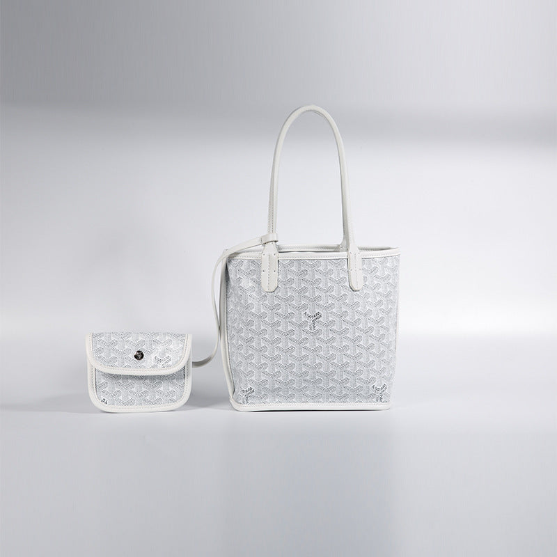 Women's Dog Teeth Vegetable Basket Classic Double-sided Handbags