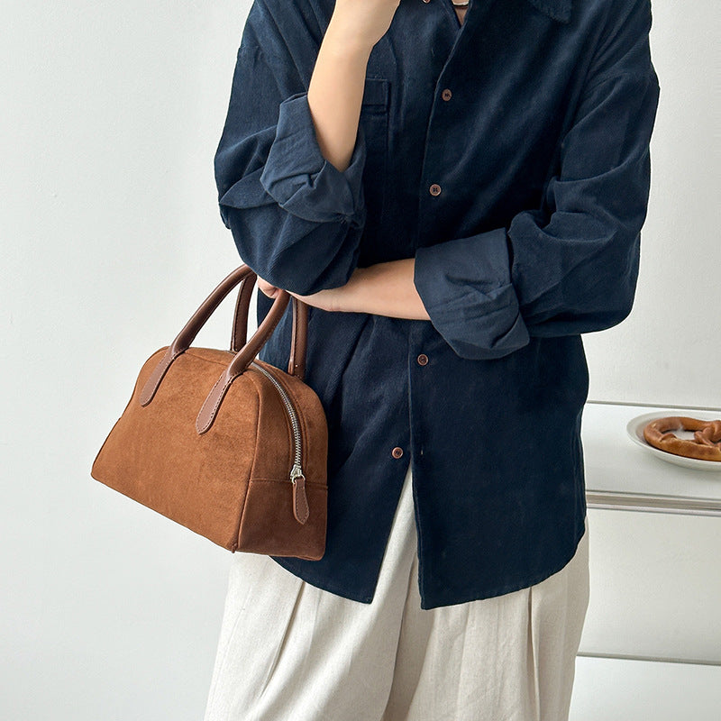 Women's Elegance Retro Large Capacity Design Suede Handbags